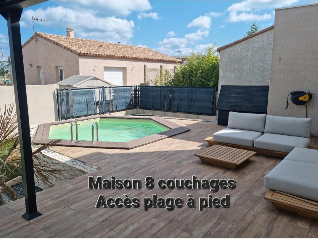 Maison 8 Couchages Clim, Plage A Pied, Petite Piscine Port-la-Nouvelle Ngoại thất bức ảnh